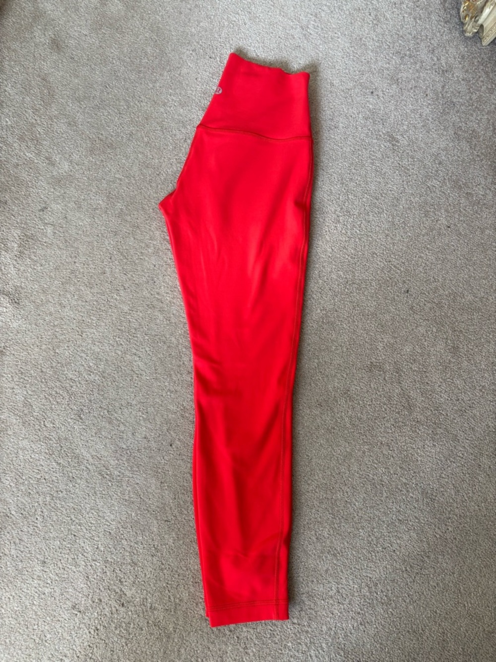 lululemon Align High-Rise Neon Red Leggings Double Lined Size 6 inseam NWOT